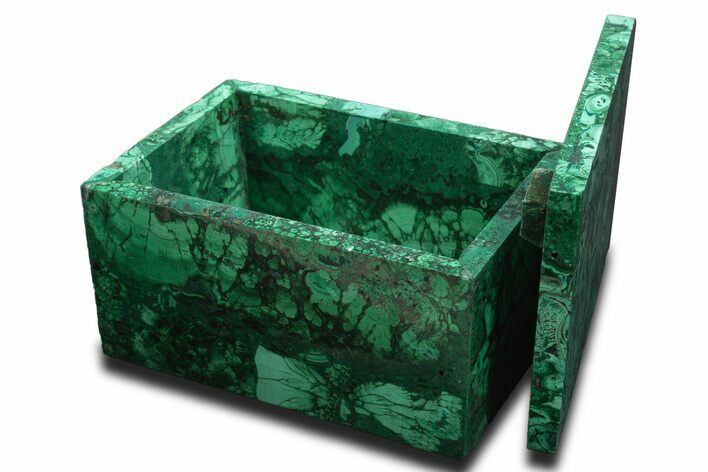 Wide Malachite Jewelry Box - DR Congo #335689